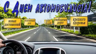 Открытка с Днём Автомобилиста, с прикольным котом и пожеланием • Аудио от  Путина, голосовые, музыкальные