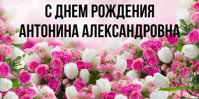 Открытка с днем рождения Антонина Ивановна Версия 2 - поздравляйте  бесплатно на otkritochka.net