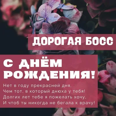 Открытка для любимых и родных Начальник С днем рождения. Открытки на каждый  день с пожеланиями для родственников.