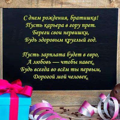 Открытка с пожеланиями с днем рождения брату — Slide-Life.ru