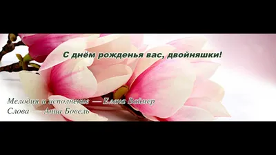 С днём рожденья вас, двойняшки! Елена Ваймер - YouTube