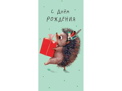 Открытка С Днём Рождения!/Ёжик с шарами /Ф/ — оптом и в розницу, артикул:  0165.890