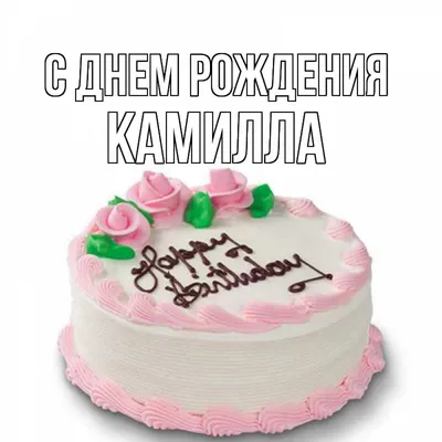 Открытка с именем Камилла С днем рождения happy birthday. Открытки на  каждый день с именами и пожеланиями.