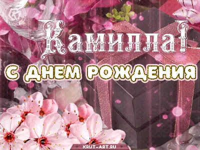 Открытка с именем Камилла С днем рождения happy birthday. Открытки на  каждый день с именами и пожеланиями.