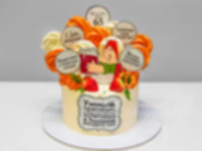 Торт Карлсон на 65 лет 02046821 мужчине карлсон в день рождения без мастики  - торты на заказ ПРЕМИУМ-класса от КП «Алтуфьево»