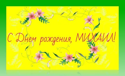 С днем рождения, Михаил!