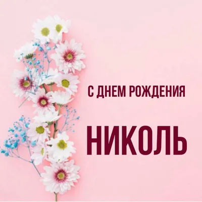 Открытка с именем Николь С днем рождения happy birthday. Открытки на каждый  день с именами и пожеланиями.