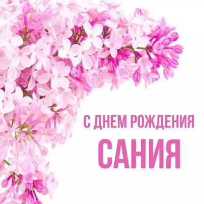 Открытка Сания С днём рождения.