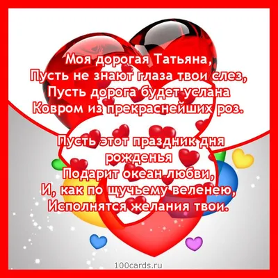 Поздравление С Днем Рождения Татьяне!😍🌷 Шикарное поздравление от всей  души. Музыкальная открытка - YouTube