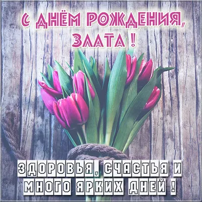 С днём рождения, Злата! Открытка!