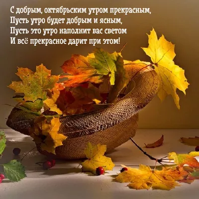 Открытки \"Доброе утро октябрь\" (1397 шт.)