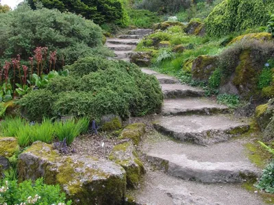 Фотография садовых ступеней и лестниц: красота и функциональность в одном.