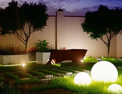 Современные и стильные садовые светильники