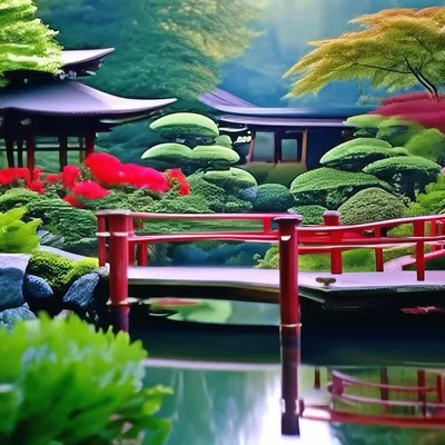 Сады японские — природы совершенство, …» — создано в Шедевруме