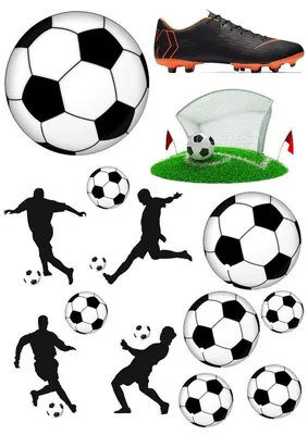 Картинка для торта Футбол и футболисты sp0075 на сахарной бумаге |  Edible-printing.ru