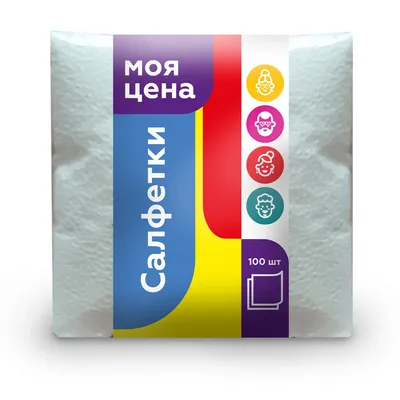 Салфетки бумажные 1 слой, 100 шт с бесплатной доставкой на дом из  «ВкусВилл» | Москва и вся Россия