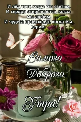 Самого доброго утра! ☕🌹🌹🌹🥰 | Доброе утро, Утренние цитаты, Картинки