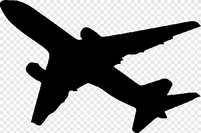 черный авиалайнер силуэт иллюстрации, силуэт самолета, вектор, транспортное  средство, транспорт png | PNGEgg