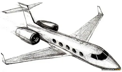 Самолёт Белый Рисунок — стоковая векторная графика и другие изображения на  тему Самолёт - Самолёт, Рисовать - деятельность, Мазок кистью - iStock