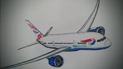 Как нарисовать самолет карандашом для начинающих поэтапно, легко