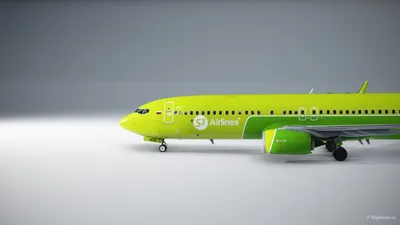 Модель самолета Boeing 737-800BCF S7 Airlines (механизация крыла выпущена)  1:200 LH2302A