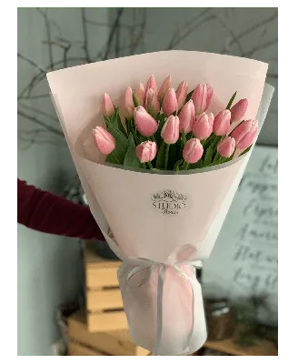 Букет Тюльпаны 50 см 15 шт по цене 150 ₽/шт. купить в Москве в  интернет-магазине Леруа Мерлен