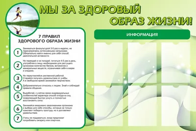 Здоровый образ жизни ЗОЖ медицинские плакаты от производителя с доставкой  по РФ