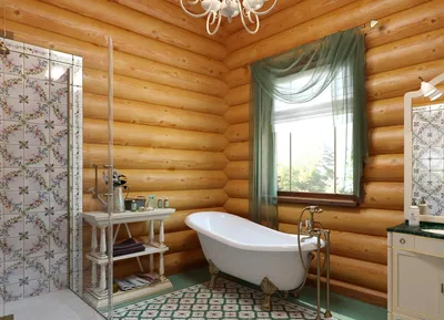 Ванные комнаты в деревянном доме: 39 фото дизайнов интерьера | ivd.ru