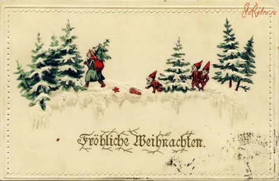Красивая открытка с пожеланием счастливого Рождества