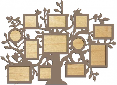 Семейное древо на стену Doski4you с фоторамками для декора и интерьера.  купить по выгодной цене в интернет-магазине OZON (236970477)