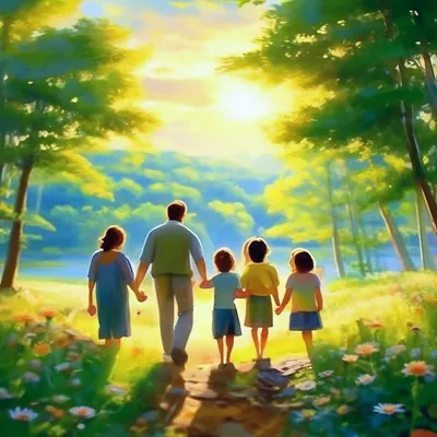 Рисунок Моя семья на природе №384325 - «Люблю тебя, мой край родной!»  (18.03.2023 - 04:27)