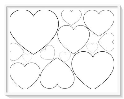 валентинские сердечки. шаблон границы рамки с рисованием вручную в стиле  минималистичного дудла. монохромный. Иллюстрация штока - иллюстрации  насчитывающей ретро, икона: 227627093