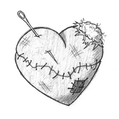 Сердце рисунок карандашом - 68 фото