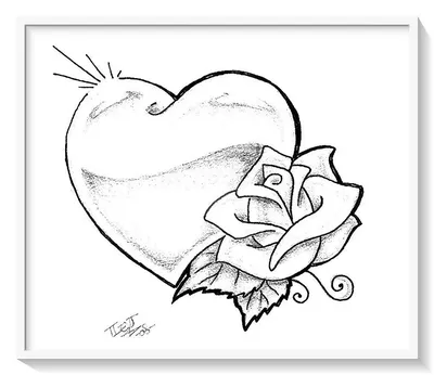 Рисунок сердца карандашом красиво легко на день (26 шт)