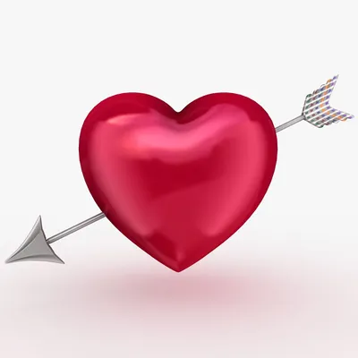 Раскраска Сердце со стрелой на День святого Валентина распечатать или  скачать