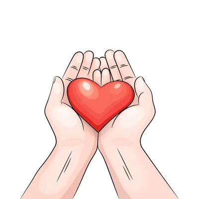 Rapsberry heart in children's hands. Малиновое сердце в детские ладошках  Stock Photo | Adobe Stock