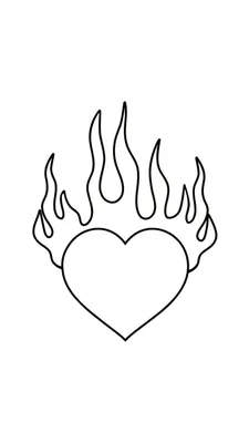 Сердце В Огне Стоковый Вектор | FreeImages