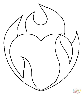 Сердце на огне иллюстрация штока. иллюстрации насчитывающей предмет -  37760969