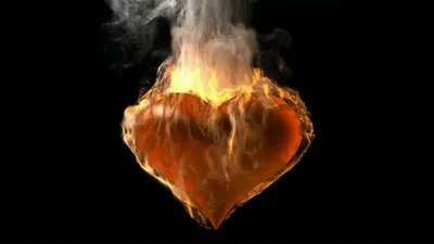Сердце в огне эскиз - 53 фото