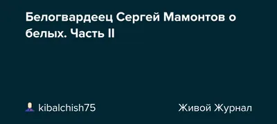 СЕРГЕЙ МАМОНТОВ | OK.RU