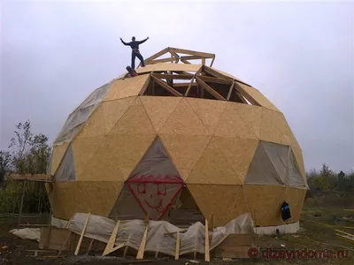 Купольный Дом Dome House in Ukraine: Стратодезические каркасные купольные  дома