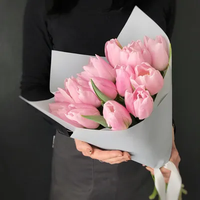 3621 руб - Купить розовые тюльпаны,