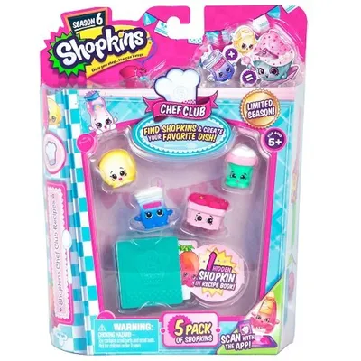 Набор фигурок Shopkins S6 Шеф-клуб 5 друзей Шопкинс (56331) - купить в  Украине | Интернет-магазин karapuzov.com.ua