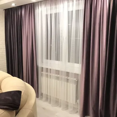 Бархатные шторы в интерьере - фото штор и тюлей