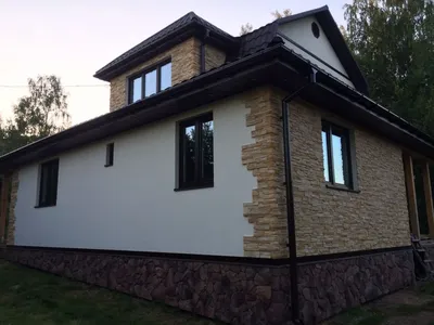 Штукатурка фасада дома цена м2 под ключ, стоимость работ Москва