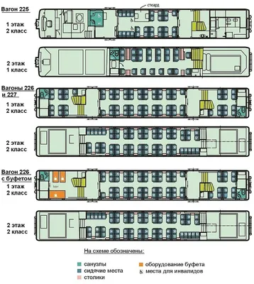 Сидячие вагоны в поезде РЖД: схема расположения мест