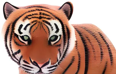 Вау! Тигр, символ 2022 года, из комков газет своими руками. | Ольга Мишина,  рисование и поделки для всех. | Дзен
