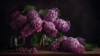 свежие сиреневые цветы веточки на розовом фоне плоская цветочная композиция  свежие сиреневые цветы Фото И картинка для бесплатной загрузки - Pngtree