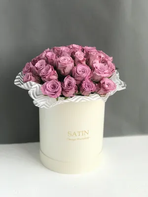 Букет \"Сиреневые розы с гипсофилой\" купить в Щербинке в Букет-Элит