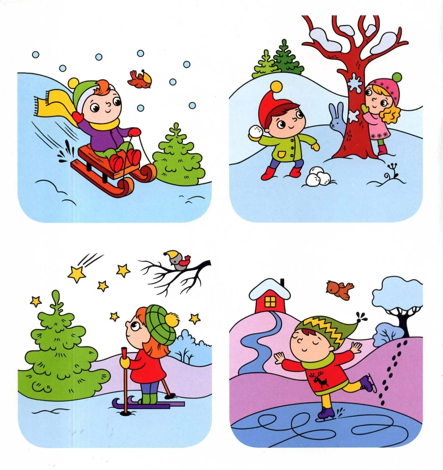 Зимние каникулы задания. Признаки зимы для детей. Зима картинки для детей. Картинка зима для дошкольников. Зимние развлечения для дошкольников.